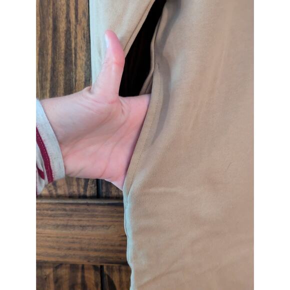 NWT Aware by Vero Moda beige sweatshirt dress with pockets sz Medium - Picture 4 of 6